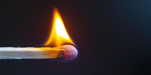 Close-up of burning wooden match