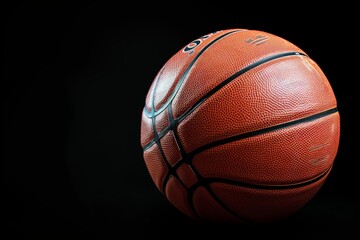 Basketball isolated on a black background
