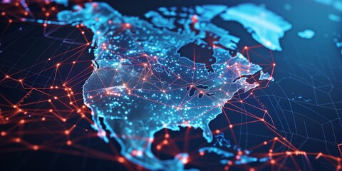 Digital map of Canada