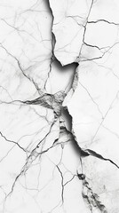 Large cracks in a marble wall - obrazy, fototapety, plakaty