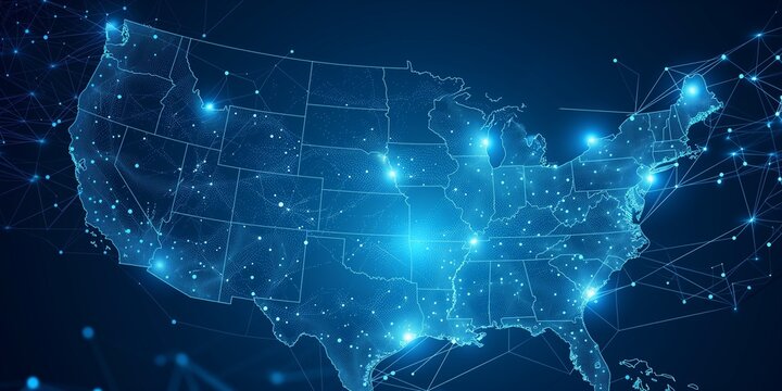 Digital Map Of USA