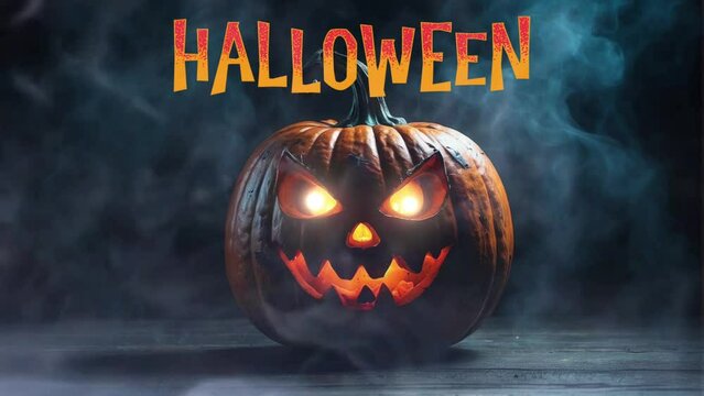 halloween pumpkin night scary animation looping video animated background
