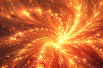 Abstract illustration of a supernova or other cosmic explosion with bright glowing light and particles