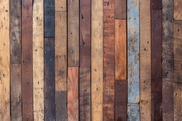 Multicolored wooden planks background