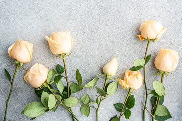 Elegant rose arrangement on a textured background
