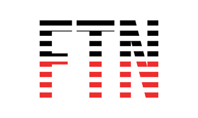 FTN three initial letter iconic line negative space minimal logo design vector template. monogram, abstract, wordmark, business, typography, minimalist, brand, company, flat, modern, unique, simple