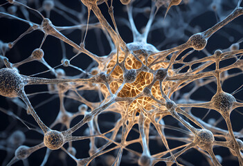 A close-up view of a brain, showcasing its intricate neuron structure.