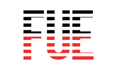 FUE three initial letter iconic line negative space minimal logo design vector template. monogram, abstract, wordmark, business, typography, minimalist, brand, company, flat, modern, unique, simple