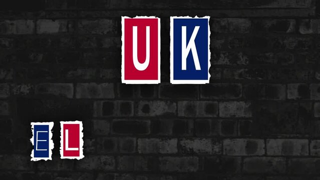 UK Elections banner on torn paper effect 