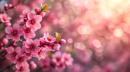 Fototapeta na wymiar Pink blossom spring tree
