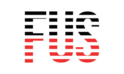 FUS three initial letter iconic line negative space minimal logo design vector template. monogram, abstract, wordmark, business, typography, minimalist, brand, company, flat, modern, unique, simple