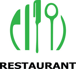Vector restaurant logo design template
