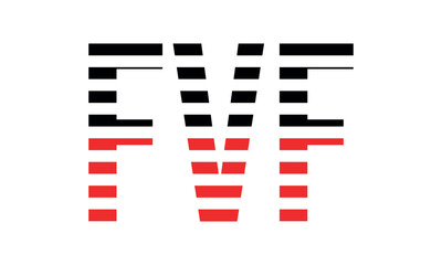 FVF three initial letter iconic line negative space minimal logo design vector template. monogram, abstract, wordmark, business, typography, minimalist, brand, company, flat, modern, unique, simple