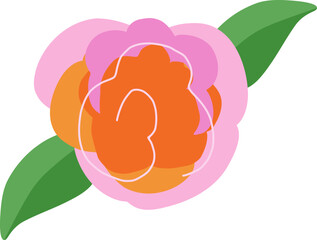 spring cute flower rose element hand drawn illustration