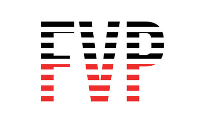 FVP three initial letter iconic line negative space minimal logo design vector template. monogram, abstract, wordmark, business, typography, minimalist, brand, company, flat, modern, unique, simple