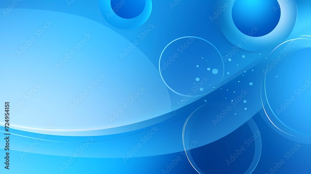 Wall mural gradient blue background with circle theme. generative ai