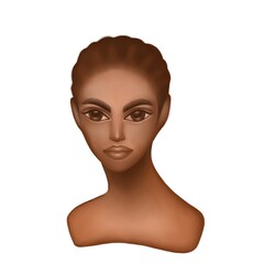 African american portrait girl. Ideal for avatar. Beauty black concept.