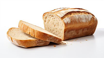 Sliced bread isolated on white background, clipping path included.