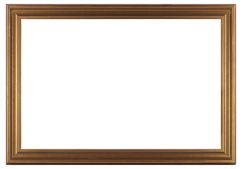 Narrow large picture frame on a transparent background, in PNG format.