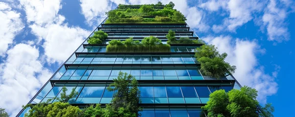 Deurstickers Sustainable Green Building © xartproduction