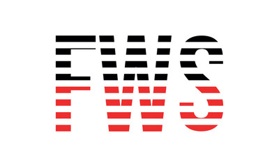 FWS three initial letter iconic line negative space minimal logo design vector template. monogram, abstract, wordmark, business, typography, minimalist, brand, company, flat, modern, unique, simple