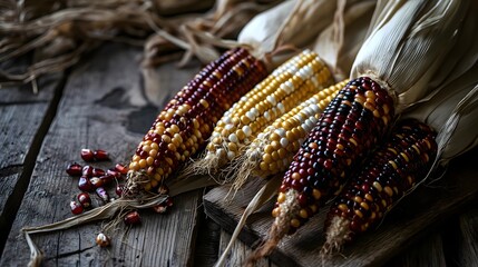 Fototapeta premium A close-up of corn 