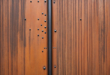 Fototapeta premium Corten rust metal material modern villa