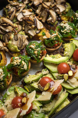 Catering boxes with delicious sandwiches.