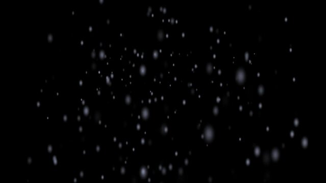 Snowfall on black background