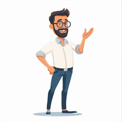 Male teacher presenting and teaching 47