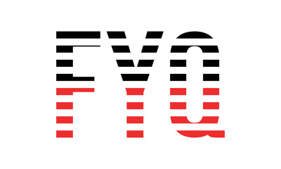 FYQ three initial letter iconic line negative space minimal logo design vector template. monogram, abstract, wordmark, business, typography, minimalist, brand, company, flat, modern, unique, simple