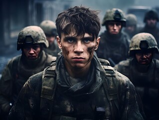 Fototapeta premium portrait of a soldier