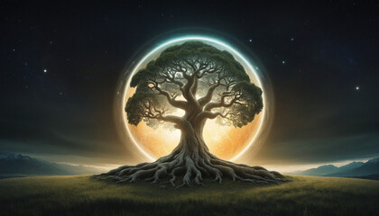 Yggdrasil, the Glowing World Tree of Viking Mythology