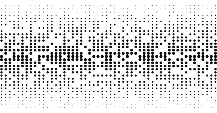 Abstract technology background halftone circle pattern on white.