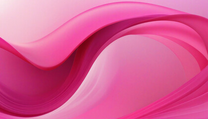 Smooth pink and magenta waves on elegant geometric banner
