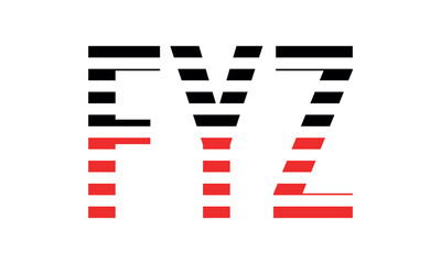 FYZ three initial letter iconic line negative space minimal logo design vector template. monogram, abstract, wordmark, business, typography, minimalist, brand, company, flat, modern, unique, simple