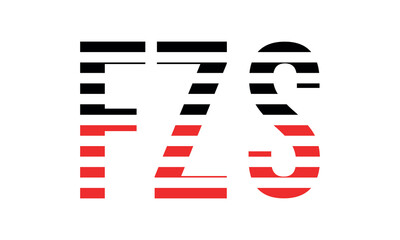 FZS three initial letter iconic line negative space minimal logo design vector template. monogram, abstract, wordmark, business, typography, minimalist, brand, company, flat, modern, unique, simple