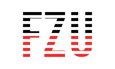 FZU three initial letter iconic line negative space minimal logo design vector template. monogram, abstract, wordmark, business, typography, minimalist, brand, company, flat, modern, unique, simple