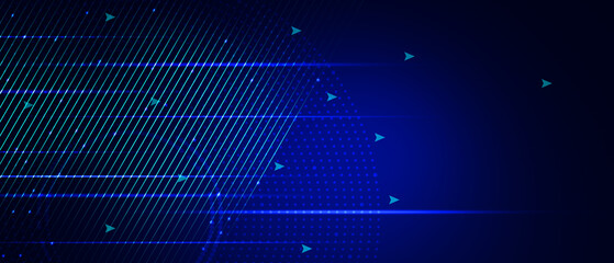 Obraz premium illustration smooth lines in dark blue background