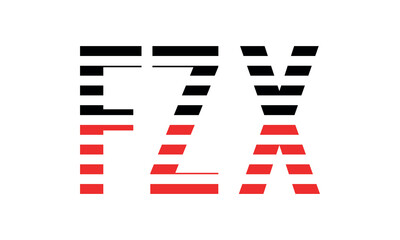 FZX three initial letter iconic line negative space minimal logo design vector template. monogram, abstract, wordmark, business, typography, minimalist, brand, company, flat, modern, unique, simple