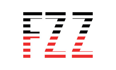 FZZ three initial letter iconic line negative space minimal logo design vector template. monogram, abstract, wordmark, business, typography, minimalist, brand, company, flat, modern, unique, simple