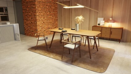 dining room with table