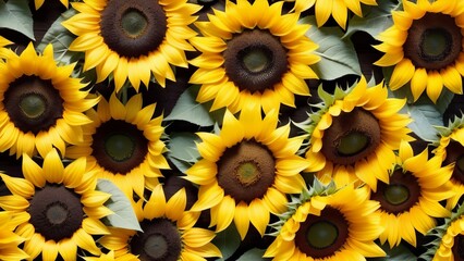sunflowers  background ai generated