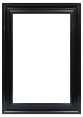 Black picture frame in PNG format on a transparent background.