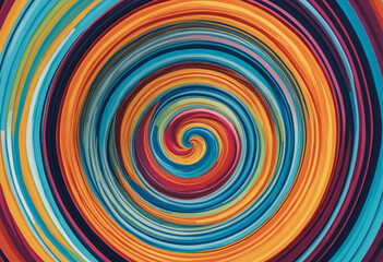 Dynamic spiral pattern creating vivid optical illusion