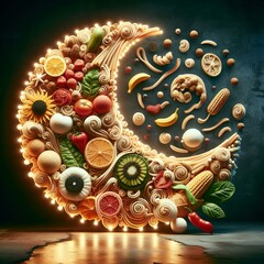 A spellbinding made in food Light sculpture image with Cunning