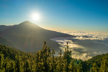 El Teide volcano landscape at sunset in Tenerife, Canary Islands, Spain