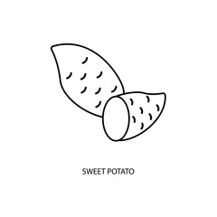 sweet potato concept line icon. Simple element illustration. sweet potato concept outline symbol design.
