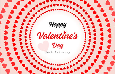 Obraz na płótnie Canvas Happy Valentine's Day Background Banner Greeting 14 February