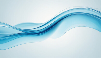 Blue flowing wave design. Water-inspired banner with artistic touch.
